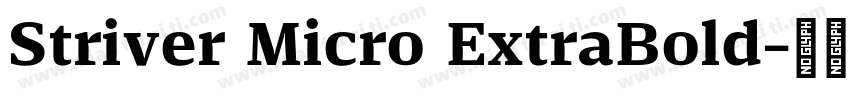 Striver Micro ExtraBold字体转换